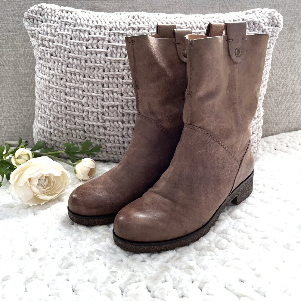 Nine West Leather Boots (Tan) 5.5